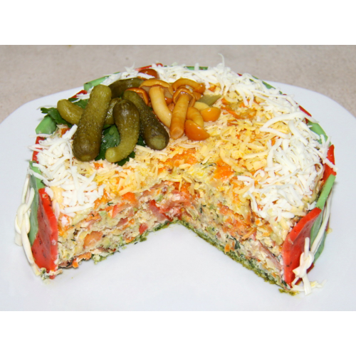 Торт закусочный СТЕФАНИЯ (овощной) Торт закусочный СТЕФАНИЯ (овощной)