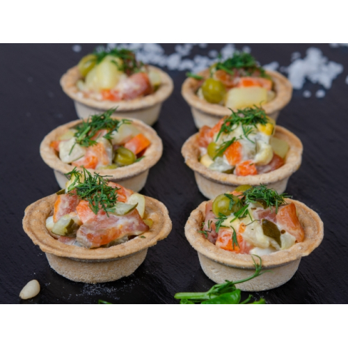 Салат ОЛИВЬЕ С СЕМГОЙ мини 6 шт Салат ОЛИВЬЕ С СЕМГОЙ мини 6 шт