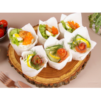 Сет КАПКЕЙКОВ ( с семгой с/соленой , с икрой лососевой и креветками) 660 гр Сет КАПКЕЙКОВ ( с семгой с/соленой , с икрой лососевой и креветками) 660 гр