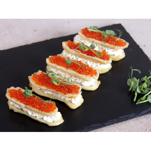 Эклеры ЦАРСКАЯ ЗАБАВА с икрой лососевой