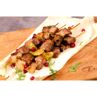 Шашлычок из свинины с овощами