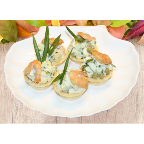 Салат ОЛИВЬЕ С КРЕВЕТКОЙ мини 6 шт Салат ОЛИВЬЕ С КРЕВЕТКОЙ мини 6 шт