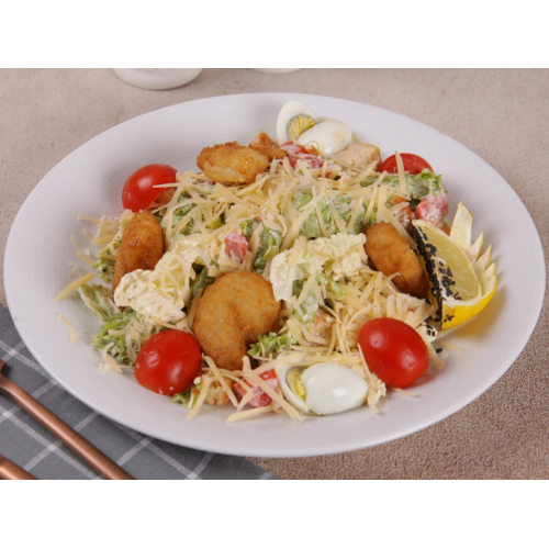 Салат ЦЕЗАРЬ с креветками