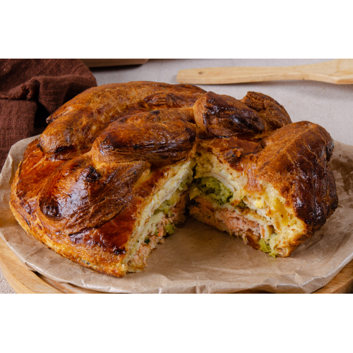 Пирог с семгой и брокколи Пирог с семгой и брокколи